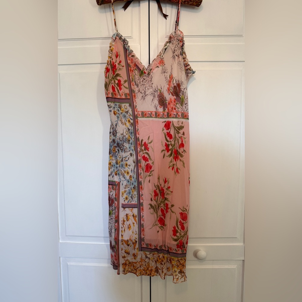 Romantic Flowy Floral Slip Dress by Lavender Brown Sz Large-Made in USA - Picture 3 of 12